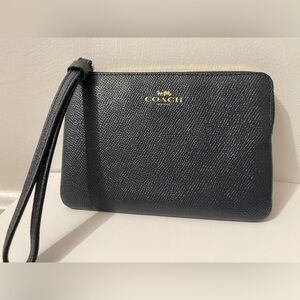 Coach Black Textured Wristlet